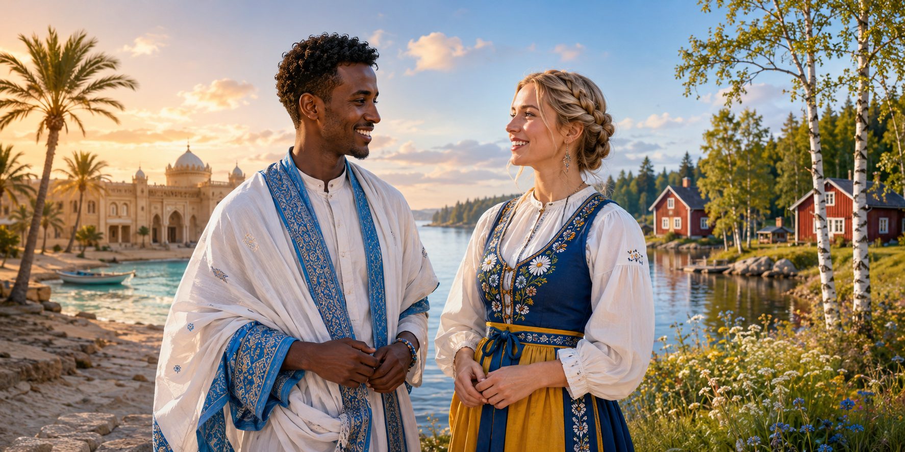 Somali and Swedish cultures coming together through language learning.